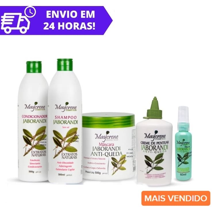 Kit Shampoo Anti Queda + Cond e Mas Kit Capilar Tratamento Profundo Para Tratar a Queda dos Cabelos Top