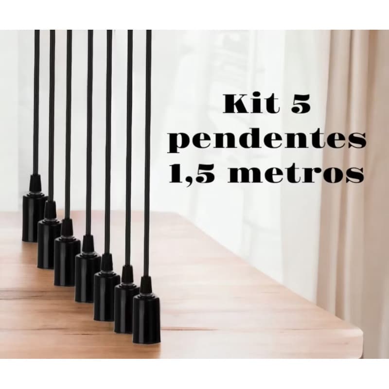 kit 5 pendente para decoração de festas com plug para decorar e eventos