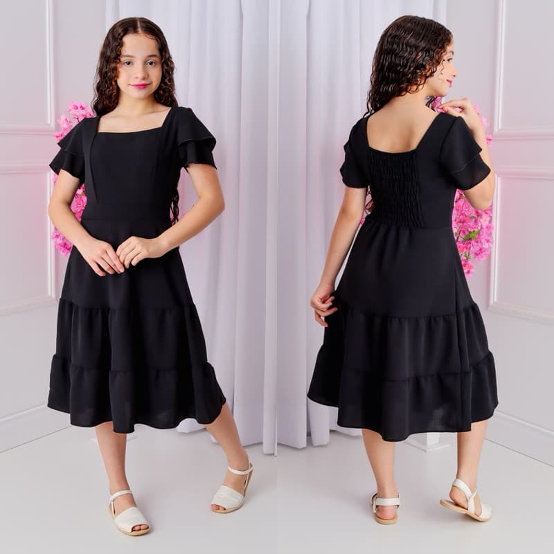 VESTIDO JUVENIL[ADOLESCENTE] MODA EVANGELICA VERÃO TRES MARIAS 12, 14 E 16 FESTA