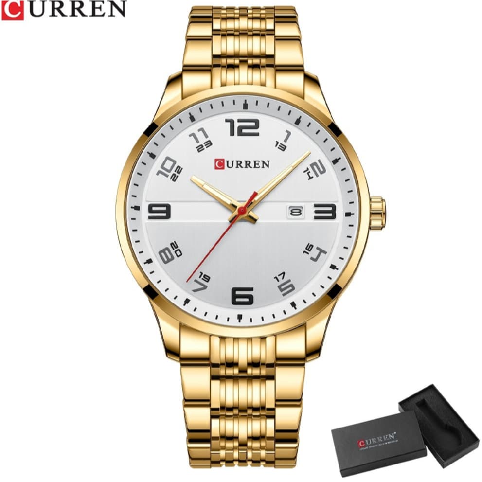 RELOGIO CURREN Masculino De Quartzo À Prova D'água com pulseira de  Aço Inoxidável