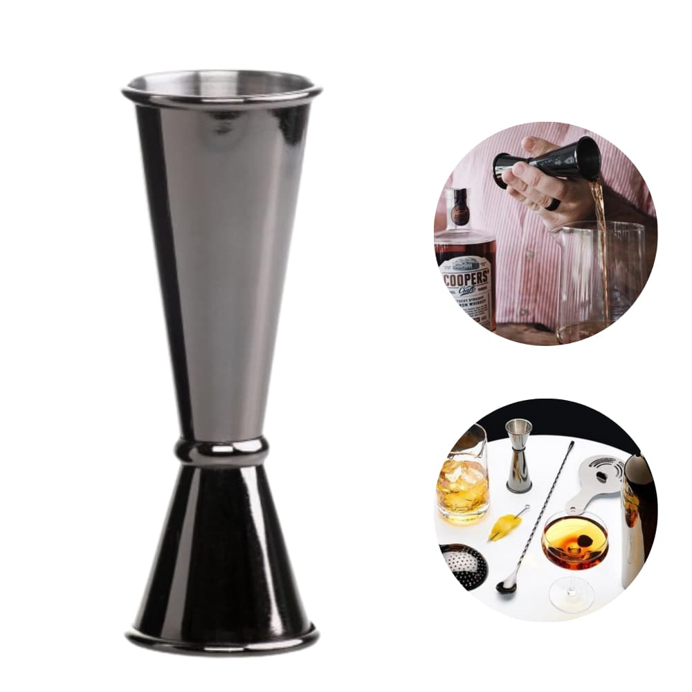 Dosador De Bebida Japonês Black Chrome 25x50ml P Drinks E Coquetéis Gunmetal