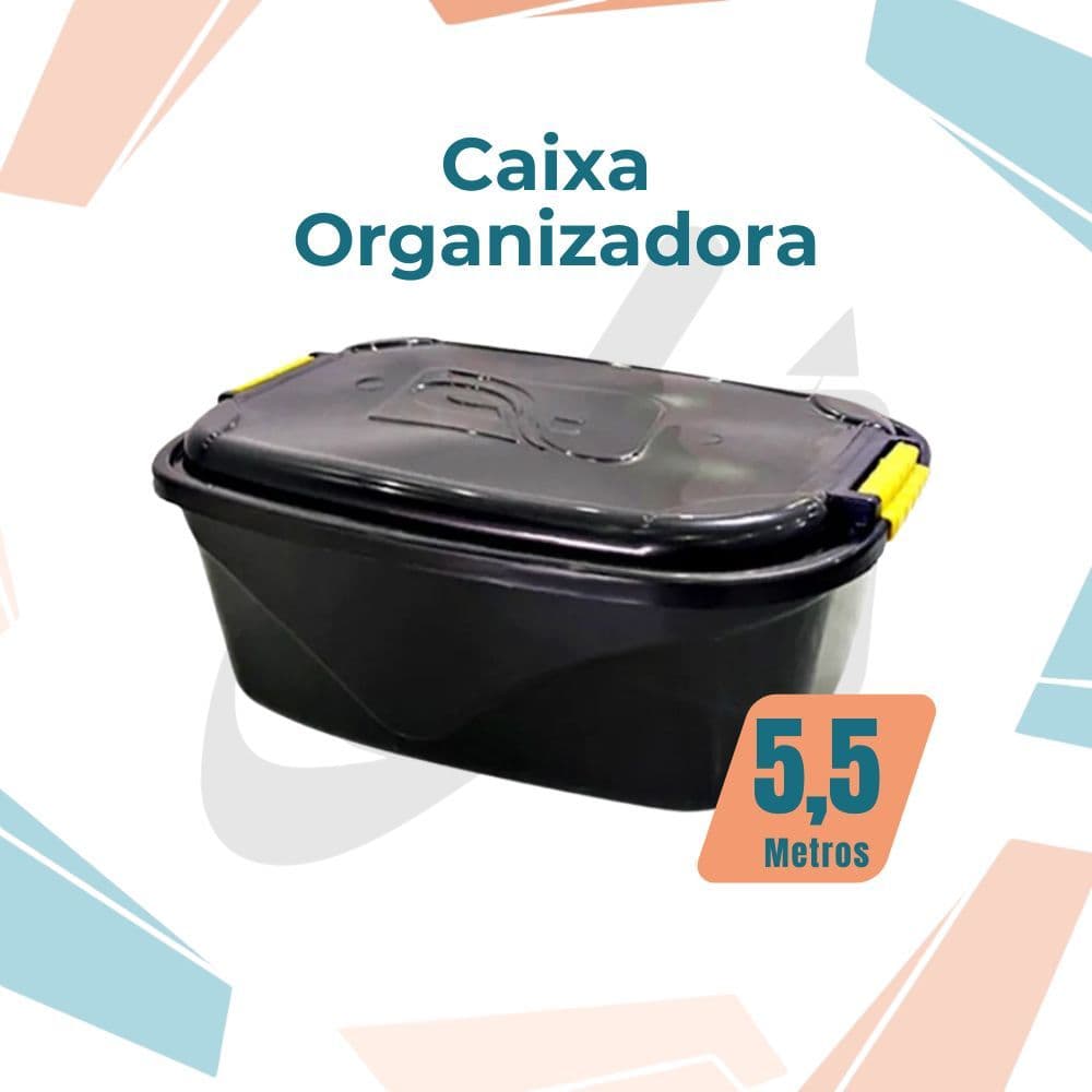 Caixa Cesto Organizadora Preto 5,5L Formplast