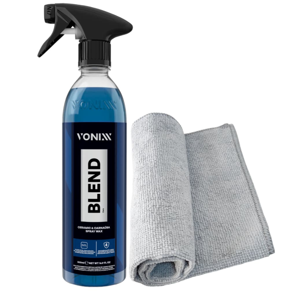 Blend Cera Carnaúba Silica Spray Wax 500ml Vonixx + Flanela Microfibra