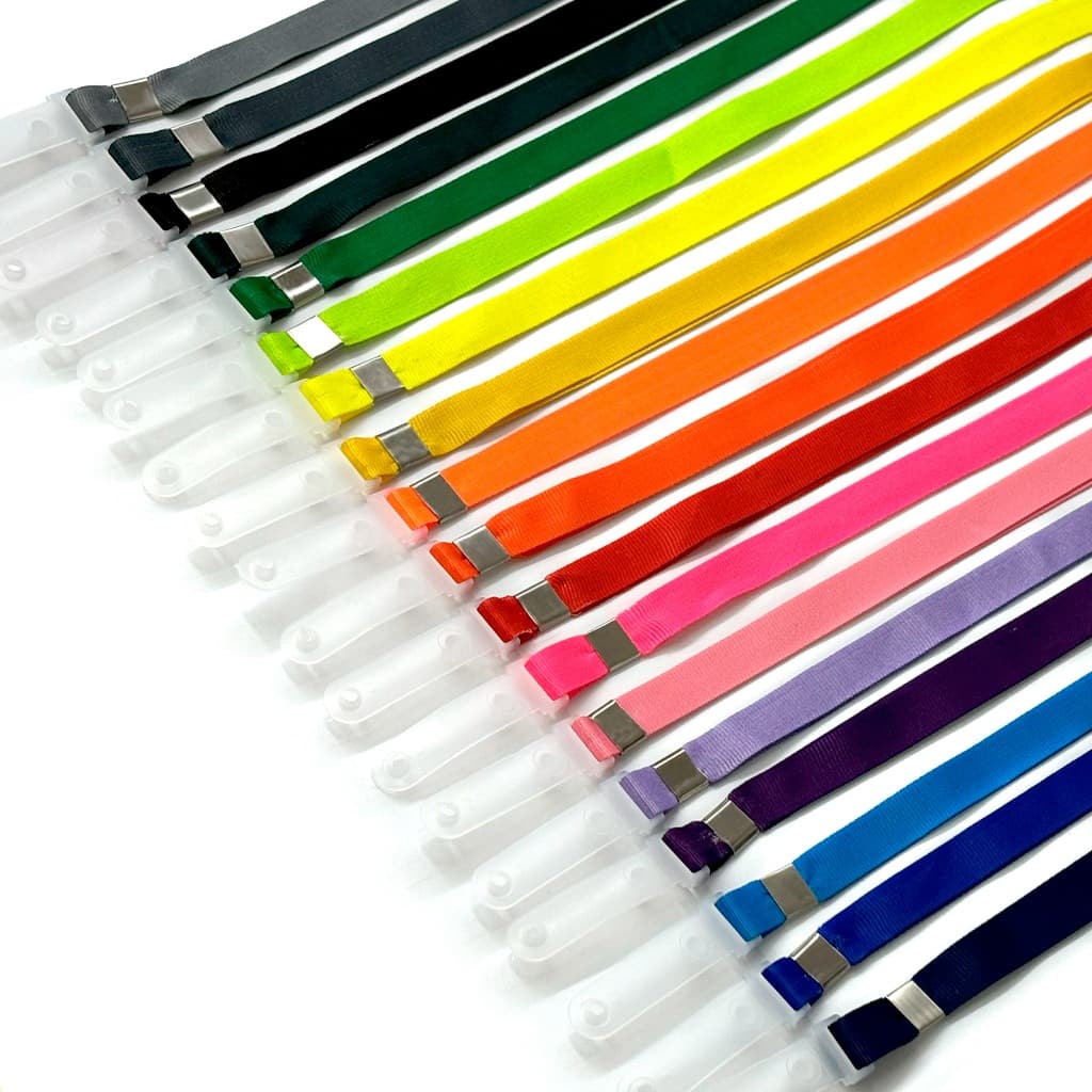 Cordões para Crachá c/ Acabamento Alça Leitosa  - 12mm x 85cm, Diversas Cores Disponíveis