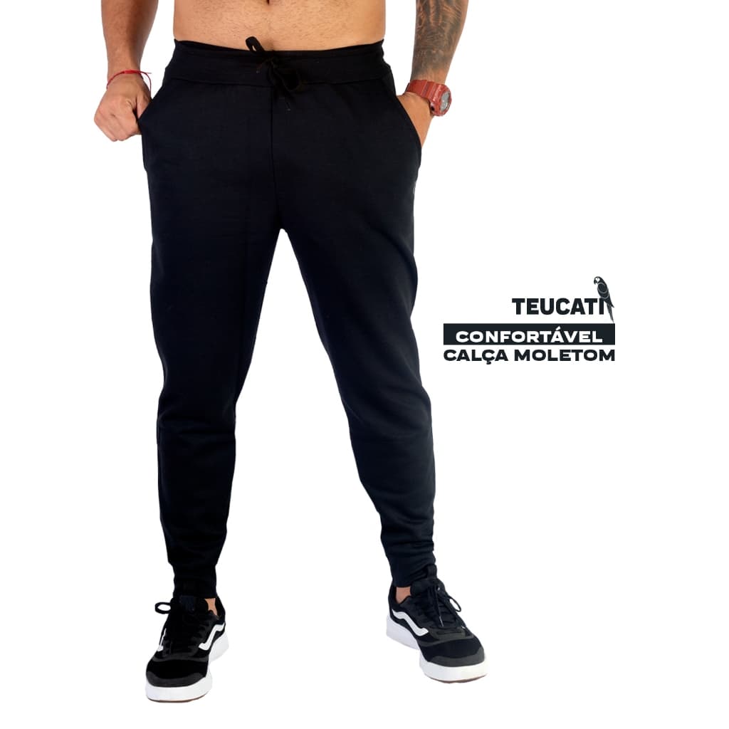 Calça de Moletom Unissex Slim Sport Algodão - TEUCATI