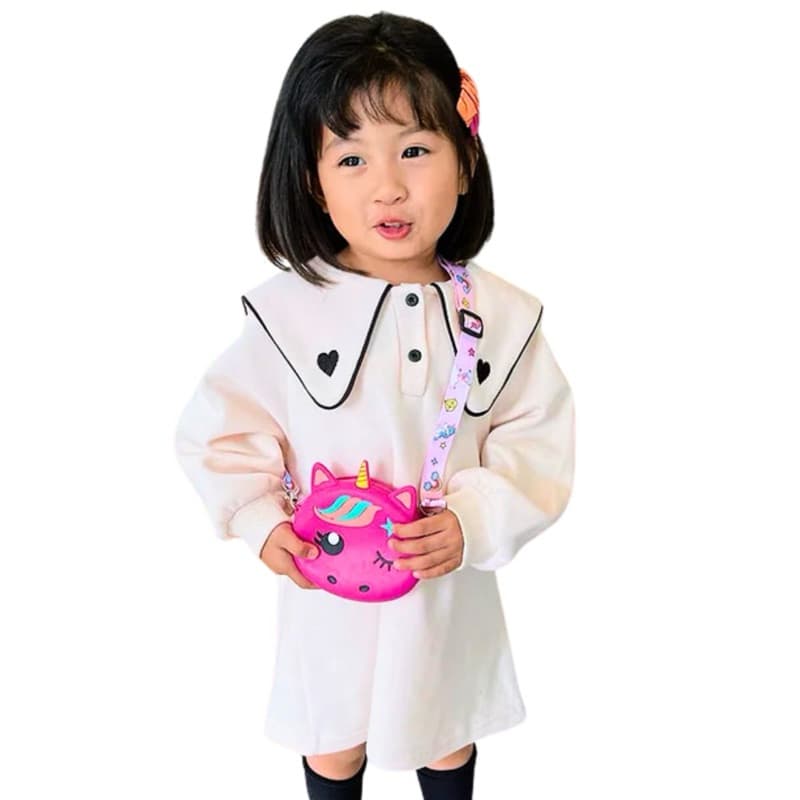 Bolsinha de Silicone Infantil Menina, temas variados: Sereia, Unicornio. Abertura por zíper