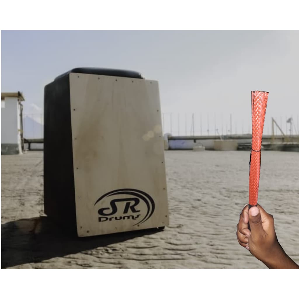 Cajon SR Drums Profissional + Vassourinha Grátis