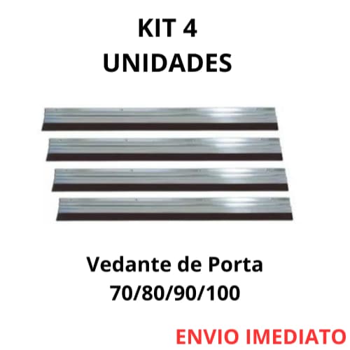 Kit com 4 Rodo Veda Porta Vedador de Porta 70/80/90/1m