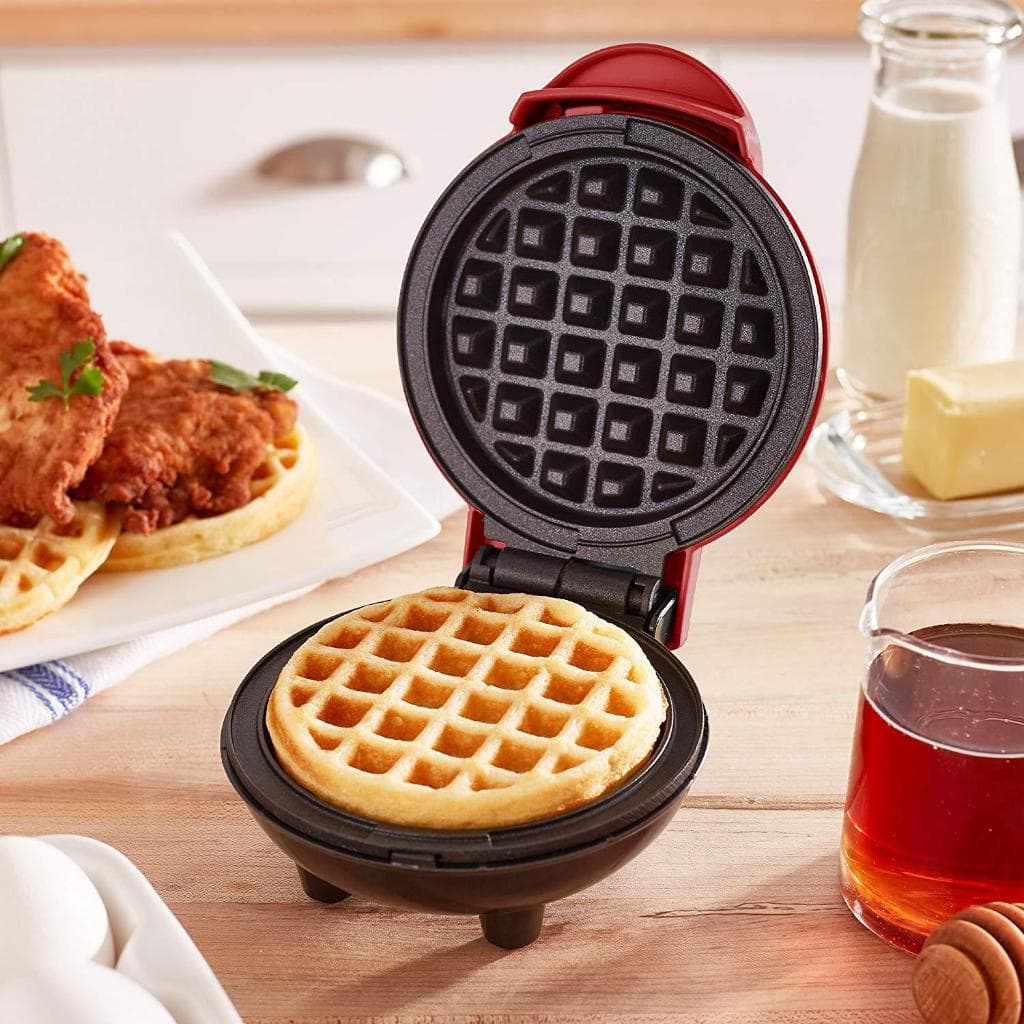 Jnlvariedades Mini Máquina de Waffle e Panquecas Elétrica
