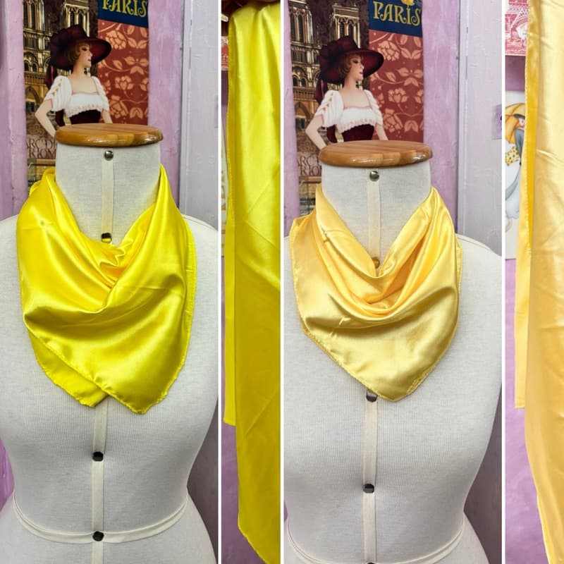 Lenço cetim amarelo/- Padrão uniforme/empresas/igrejas/congressos/eventos/setembro amarelo