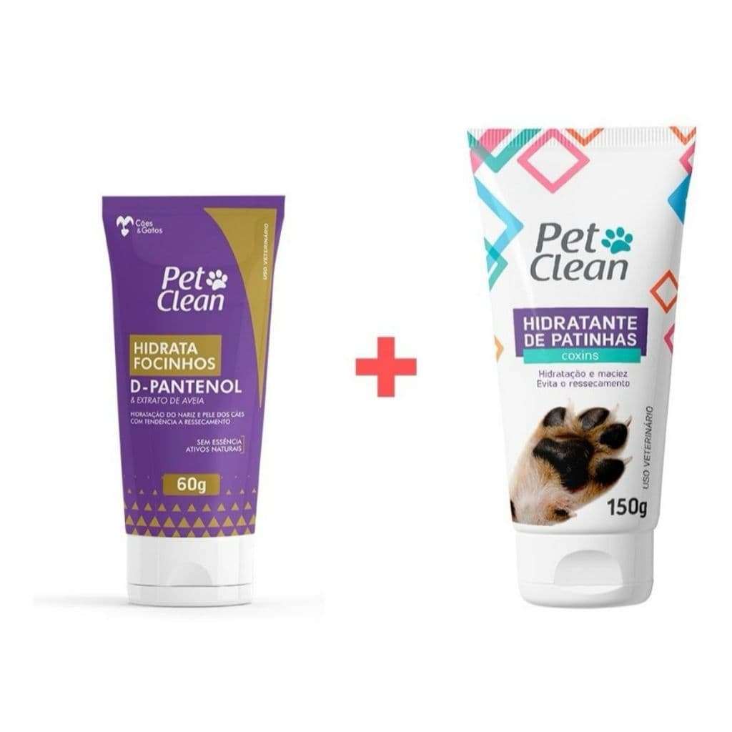 Kit Hidratante Focinho + Hidratante Patinha Para Cães e Gatos - Pet Clean