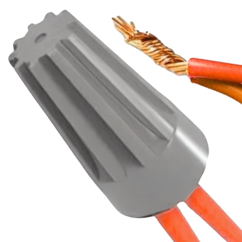 50X Conector Torção Emenda De Fios Cinza Sp1 0,8mm A 2,5mm 50pçs
