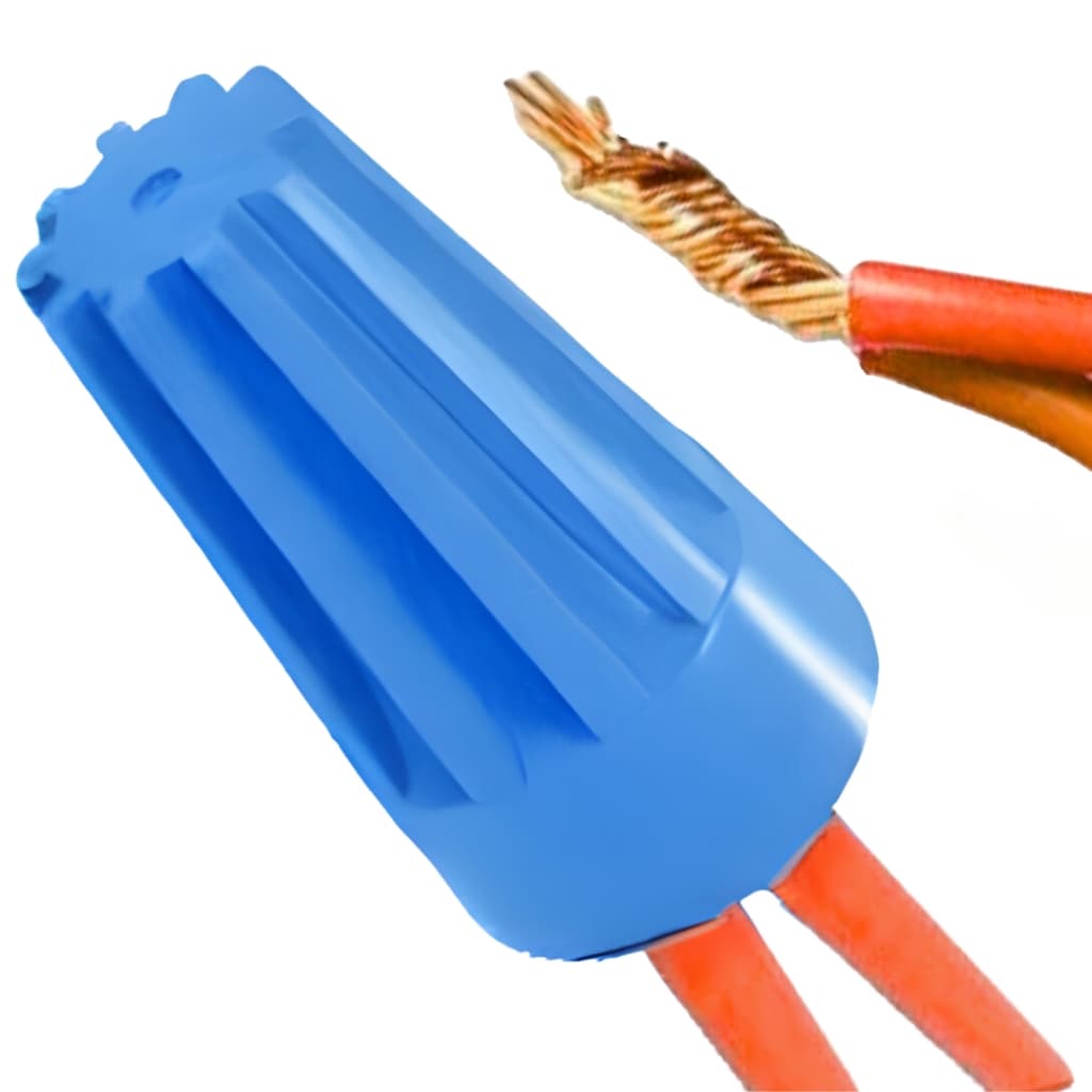 50X Conector Torção Emenda De Fios Azul Sp2 0,8mm A 4mm (Pacote c/ 50pçs)