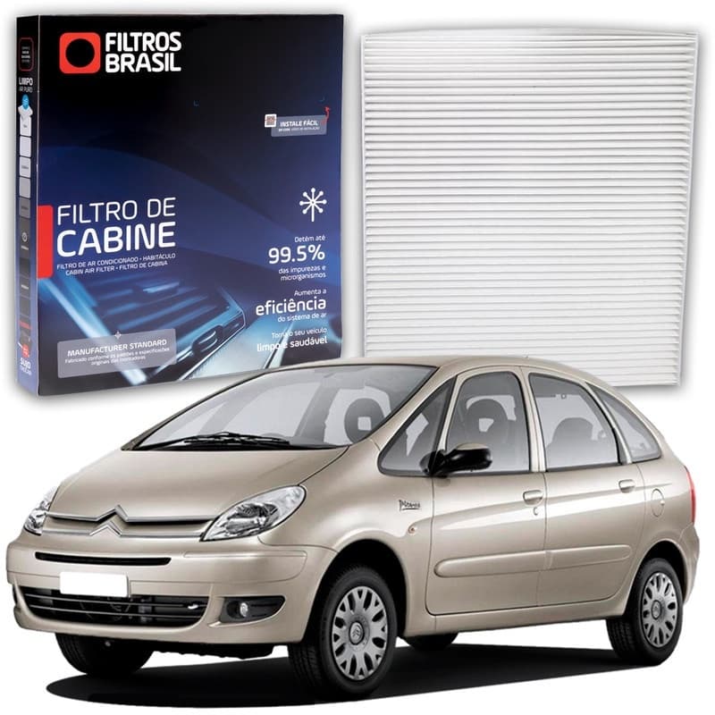 Filtro Cabine Ar Condicionado Citroen XSara Picasso 1.6 16V Exclusive GLX GX 1999>2010>] Para Carro