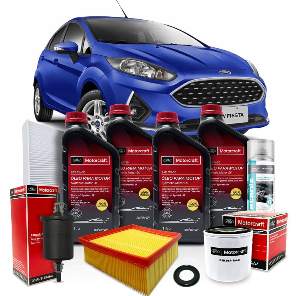 Kit Revisão Troca de Óleo Motorcraft 5w30 Ford New Fiesta 1.5 1.6 Após 2014