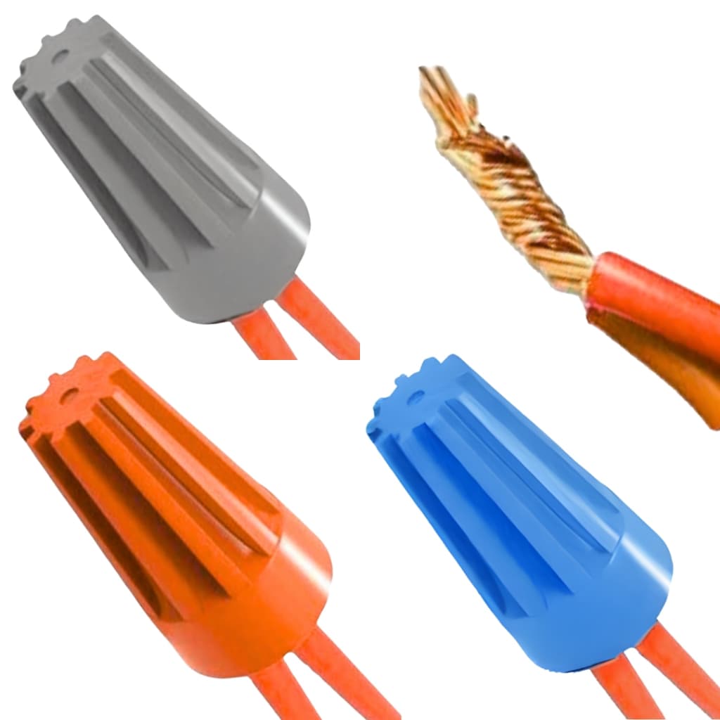 100X Conector Torção Emenda De Fios 0,8mm A 6mm (Kit 100pçs)