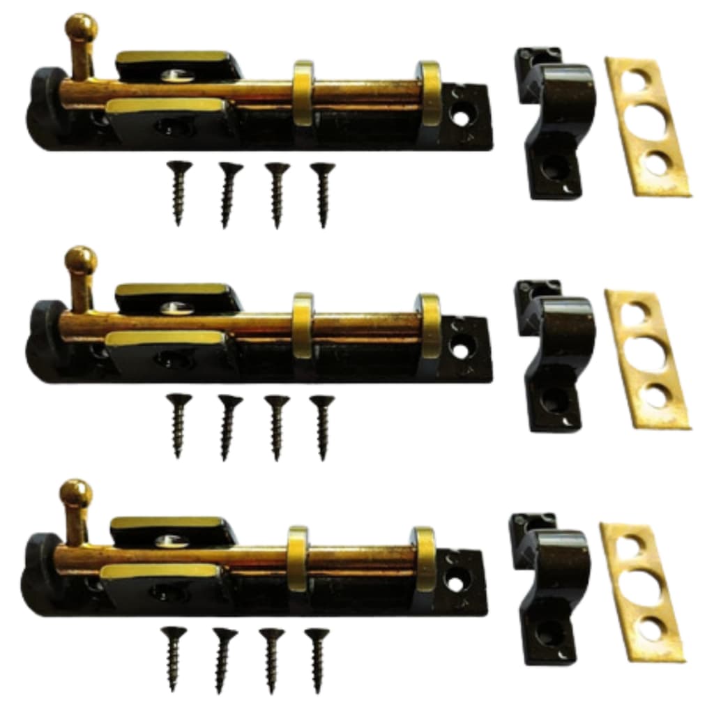 Kit 3 Ferrolho Trinco 12 cm Para Porta e Janela