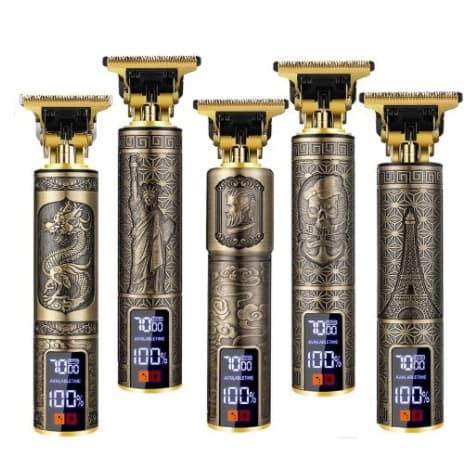 Maquina De Barbear Cortar Cabelo Aparador Profissional Barbeador Acabamento Sem Fio Portátil Com Visor Digital
