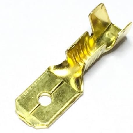 100X Terminal Encaixe Macho Faston Automotivo 6,3mm (100 Pçs)