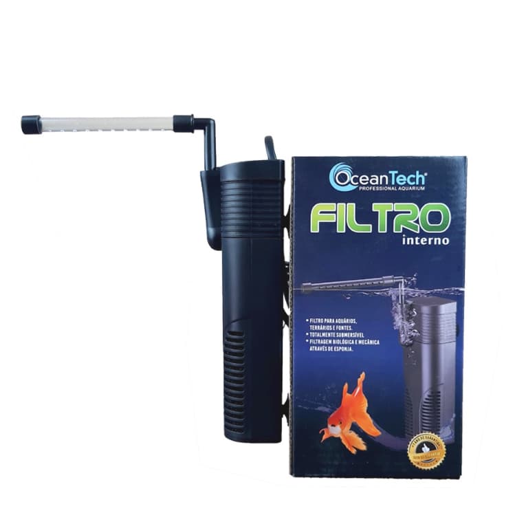 Filtro Interno Ocean Tech OT-062A 300L/H Para Aquário Até 60 Litros /Silencioso e econômico