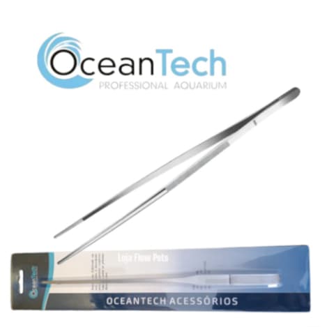Pinça Reta ou Curva / 27cm ou 38 cm em inóx Ocean tech – Ideal para Aquários Plantados e Hardscape