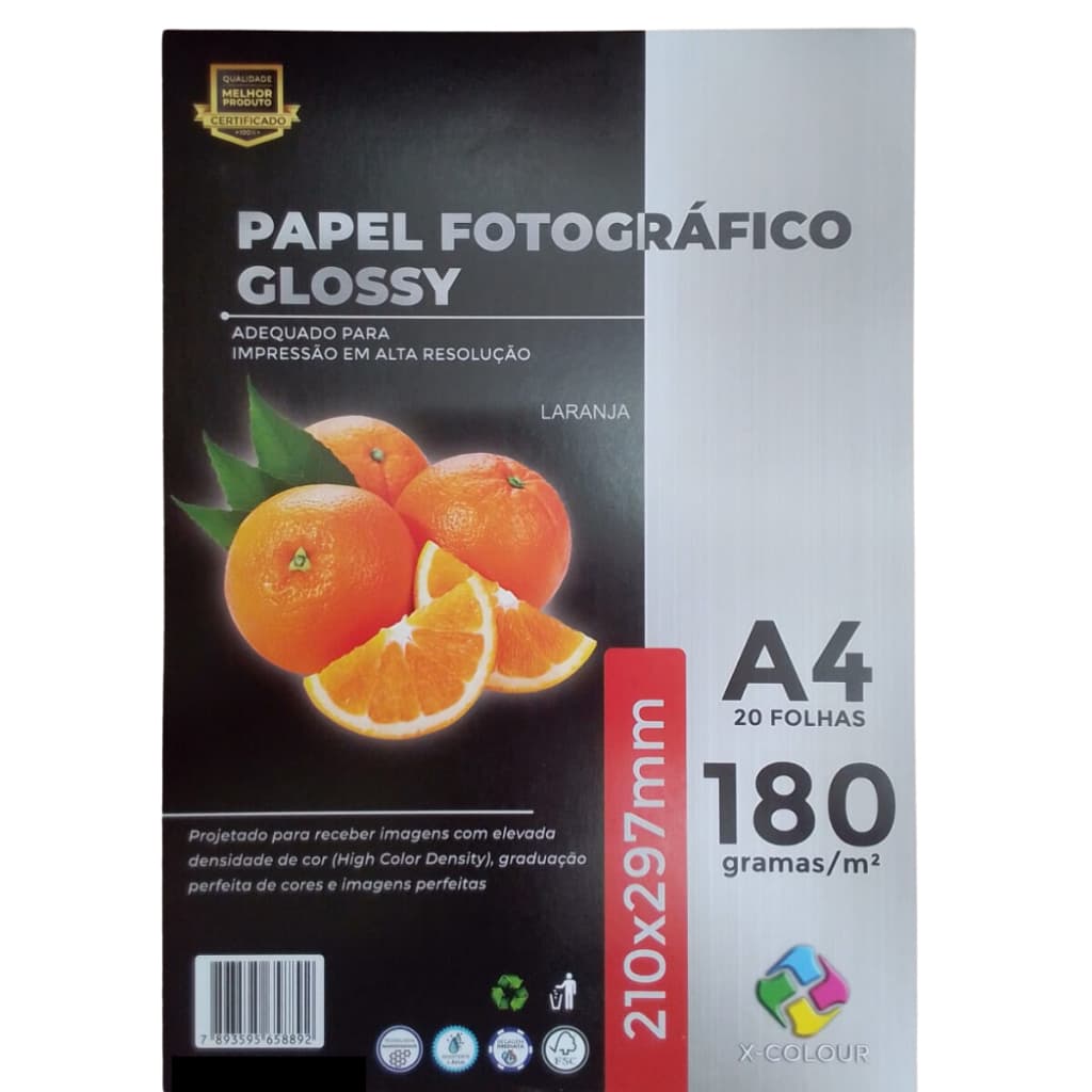 100 Folhas Papel Fotográfico Premium A4 Glossy 180g Impressão Promoção