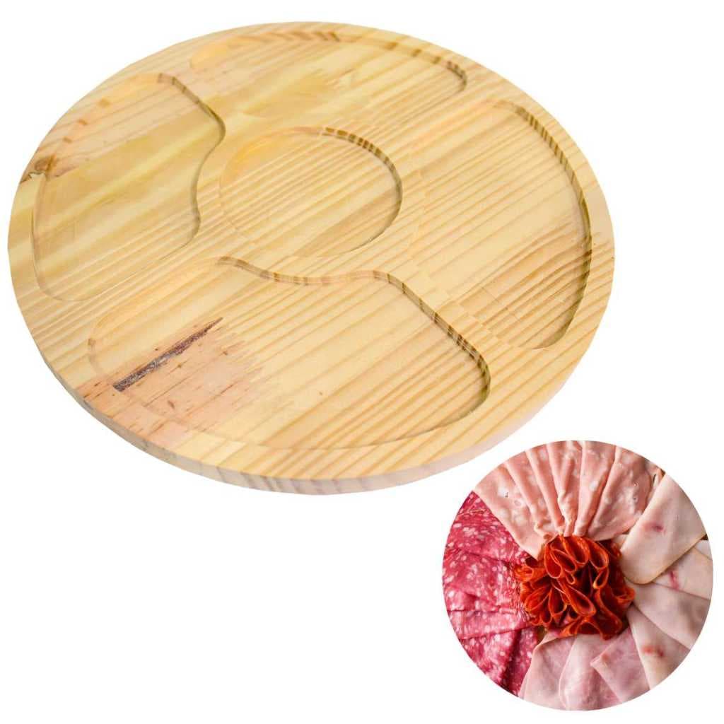 Tabua Circular Para Frios Em Pinus Ideal P/ Montagem De Mesa