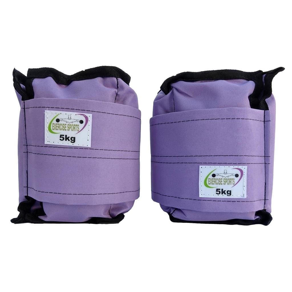 Caneleira / Tornozeleira 5 Kg - O Par Academia Lilás