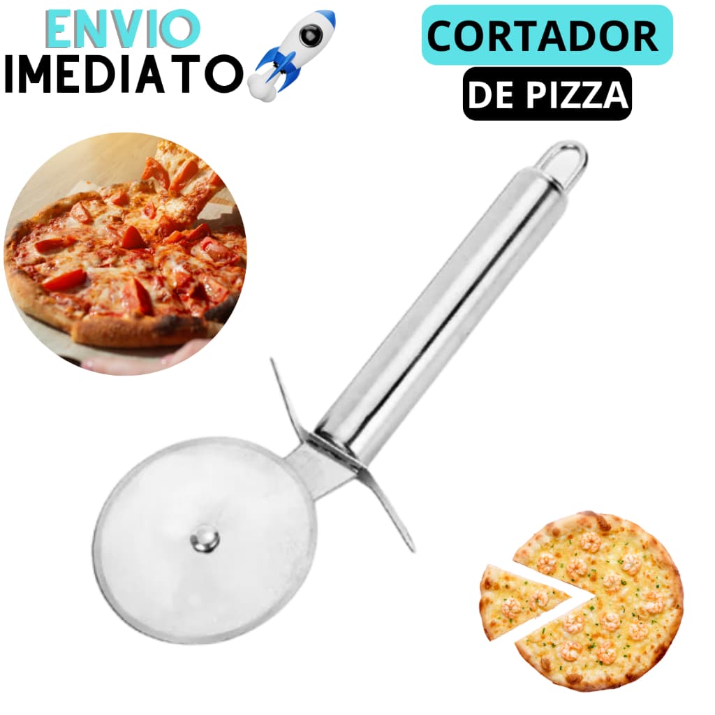 Cortador de Pizza Carretilha de Cortar Pizza Aço Inox Carretilha De Cortar Massa Resistente Pizzaria e Restaurante