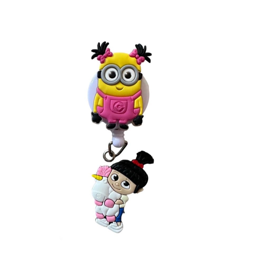 Porta Cartão Ou Porta Crachá Retrátil Minions E Agnes - Meu Malvado Favorito Menina
