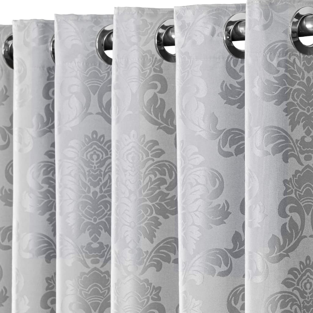 Cortina Jacquard Cinza Sala  E Quarto 3,00 mts X 2,60mts Tecido Importado3