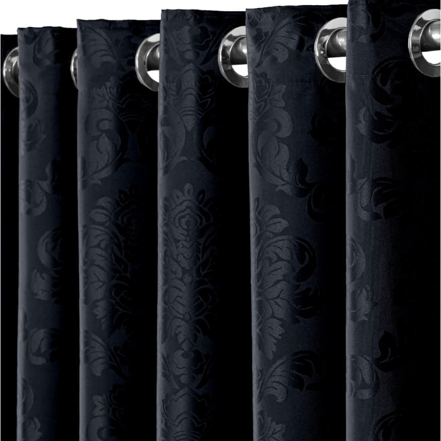 Cortina Jacquard Preto Sala  E Quarto 3,00 mts X 2,60mts Tecido Importado3
