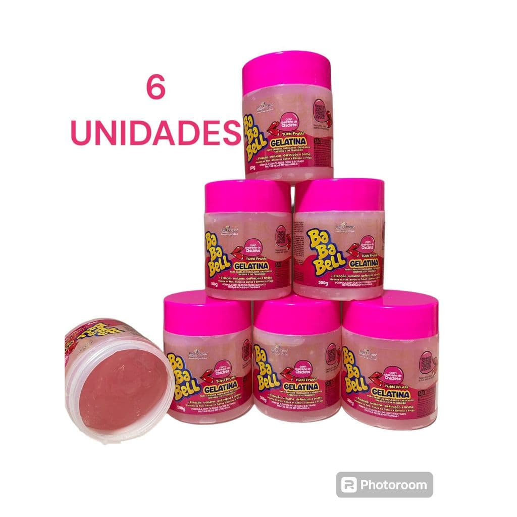 Kit Com 6 Gelatina Capilar Bababell Para Cabelo Cacheados 500g Bell Corpus