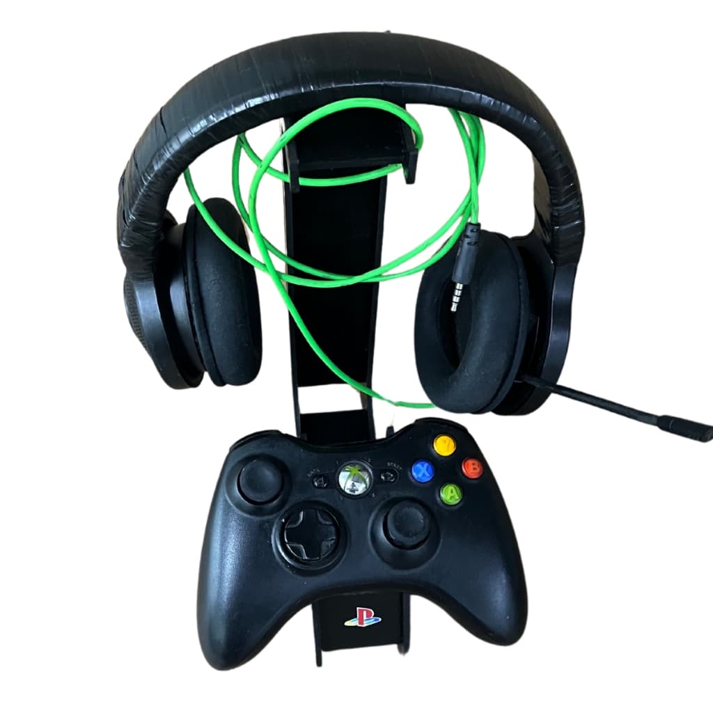 Suporte Para Headset Fone Gamer + Controle Mesa Compatível Com Ps3, Ps4, Ps5, Dualsense, Xbox One e Nintendo MDF