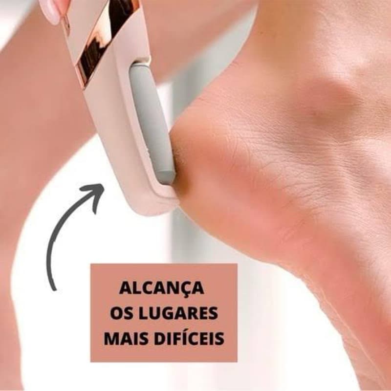Lixador de Pé Elétrico - Esfoliador Tira Calos Pedicure Portátil