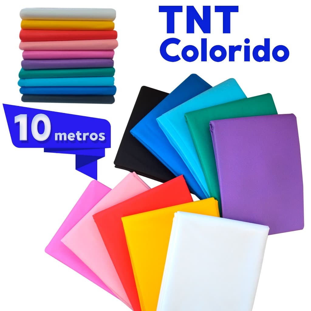 TNT Liso Colorido com 10 metros - 1,40m largura 40gm com Excelente Qualidade DOBRADO