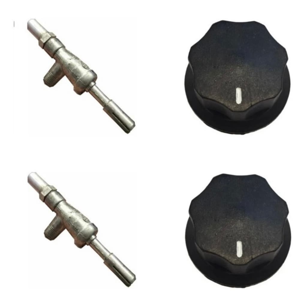 Registro Para Chapa De Lanche Com Injetor + Botão 2 Pçs