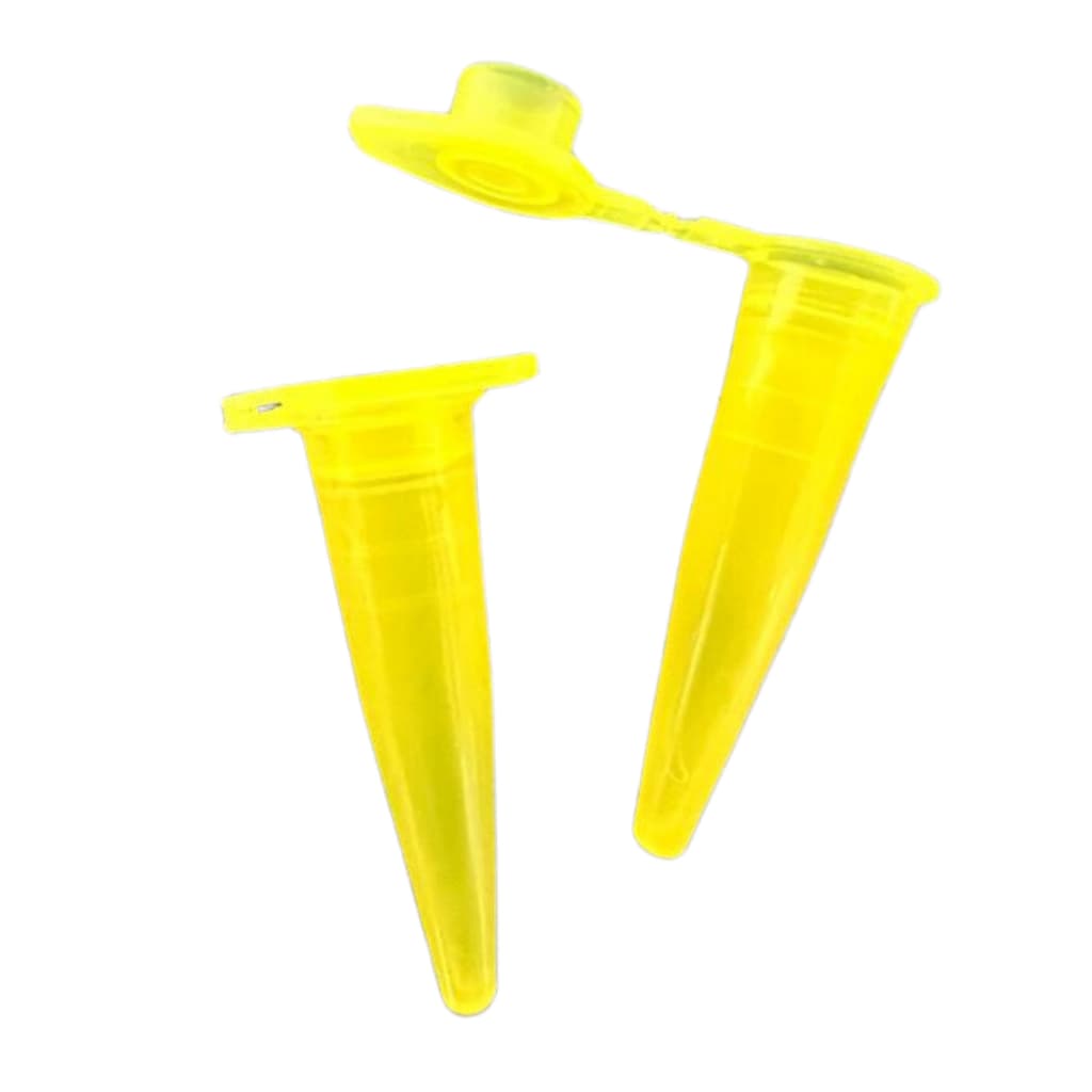 Microtubo Pino Fundo Cônico Capsula Amarelo 0,3ml C/1000 Unidades