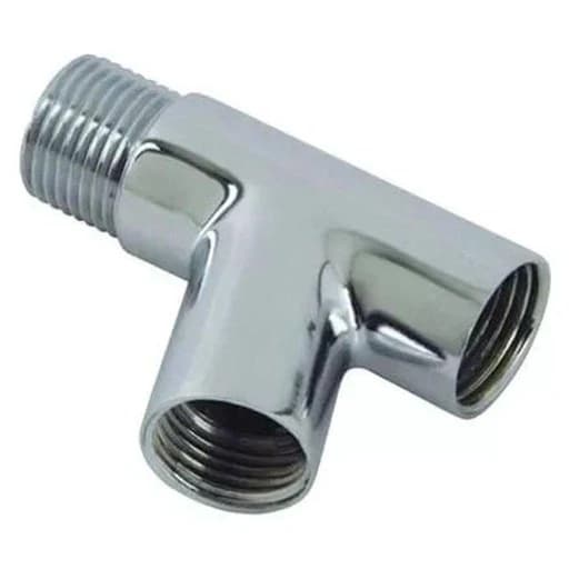 Junção Adaptador Em Y Para Filtro Metal Cromado 1/2 X 1/2