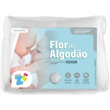 Protetor Flor De Algodão Para Berço Impermeável - Fibrasca