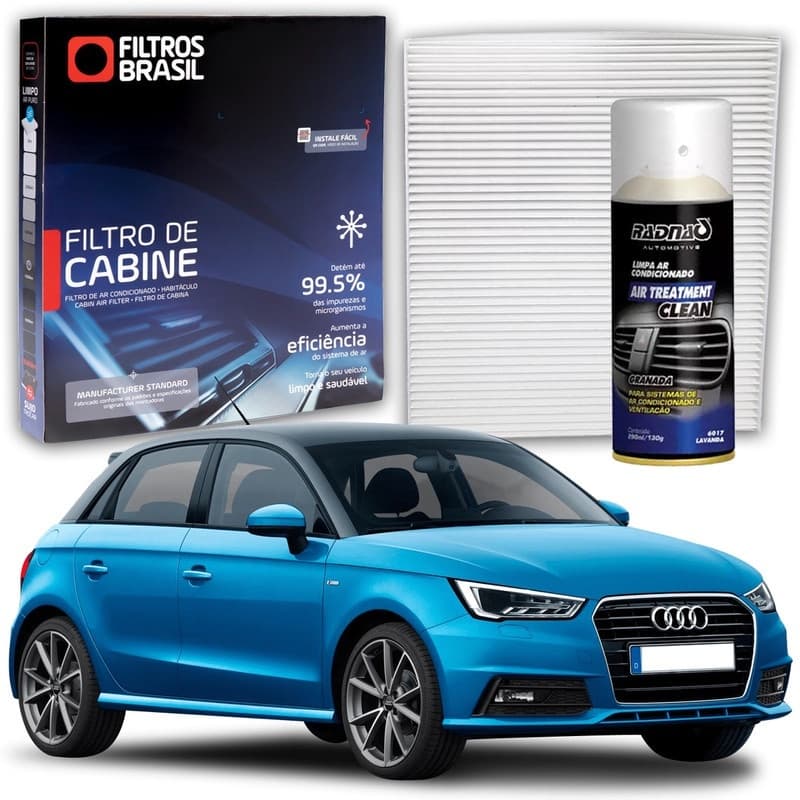 Filtro de Cabine para Ar Condicionado Audi A1 + Higienizador Limpa Ar Tipo Granada