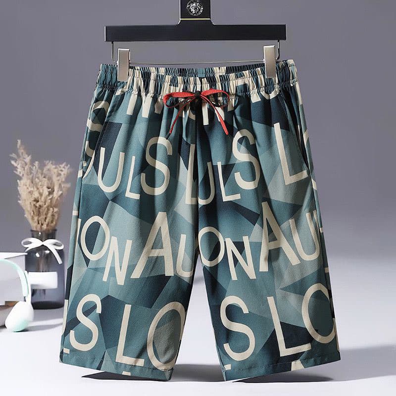 Bermuda masculina importar Com estampa tactel com elastano até joelho moda 2024