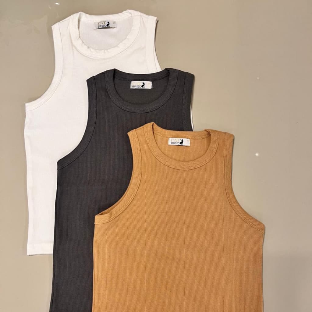 Kit 3 Regatas Femininas Cavada Zarah Agod茫o Ribana Cores Sortidas