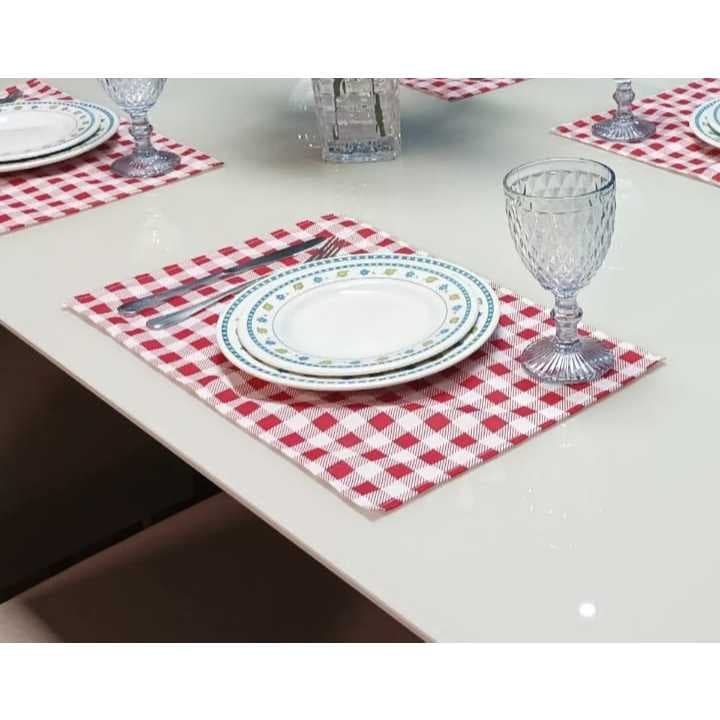 Jogo Americano Xadrez  para Mesa com  2 , 4 e 6 peças Tecido de Qualidade.
