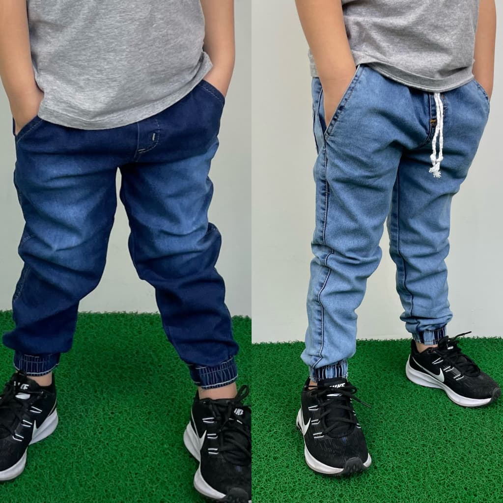 Kit 2 Calça Jeans Masculina Infantil Meninos jogguer