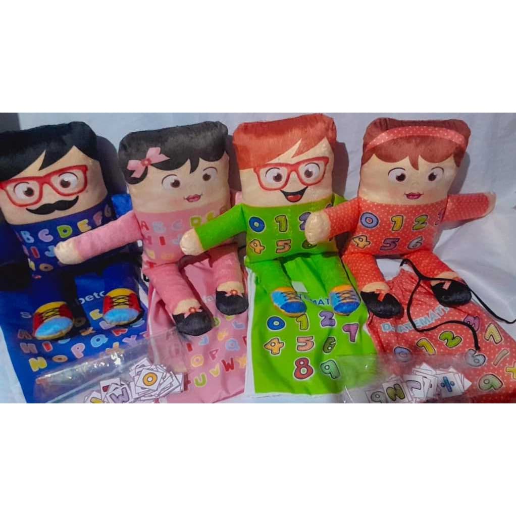 SENHOR E SENHORA ALFABETO BONECOS PELUCIA E CASAL MATEMÁTICA