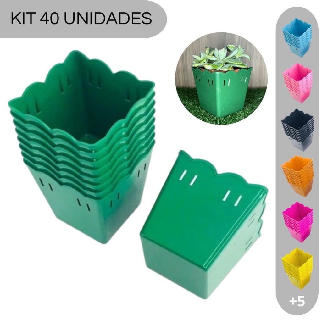 Kit C/40 Cachepot Plástico Passa Fita - Centro de Mesa Lembrancinhas