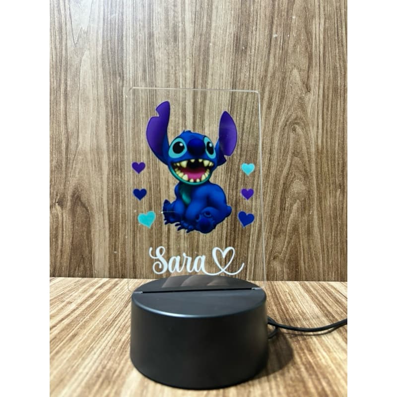 Luminária Stitch Personalizada Geek Nerd Presente Criativo Exclusivo Decoração Infantil Quarto