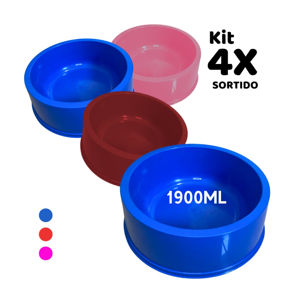 Kit 4 Potes de Ração Grande SORTIDO Para Cachorro Cão Gato Pet Nº4 Sortido 1900Ml