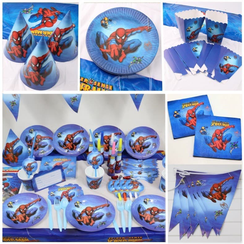 Tema Homem-Aranha Festa De Aniversário Decoração Kit Com 10 Unidades PRONTA ENTREGA